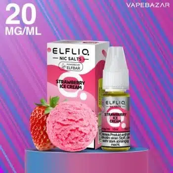 Elfliq Nikotinsalz Liquid 10ml – Strawberry Ice cream 20mg/ml Nikotin kaufen