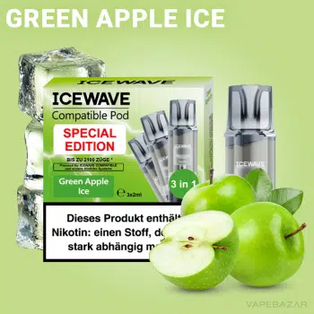 ICEWAVE Pod – Green Apple Ice – 3er Pack kaufen
