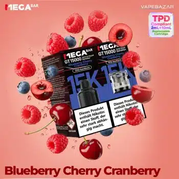 MEGABAR GT15000 Prefilled Pods – Blueberry Cherry Cranberry (2+10ml) kaufen