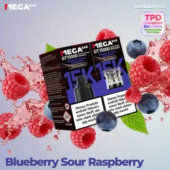 MEGABAR GT15000 Prefilled Pods – Blueberry Sour Raspberry (2+10ml) kaufen