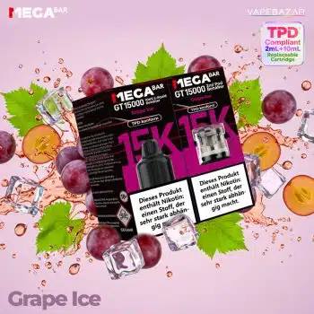 MEGABAR GT15000 Prefilled Pods – Grape Ice (2+10ml) kaufen