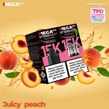 MEGABAR GT15000 Prefilled Pods – Juicy Peach (2+10ml) kaufen