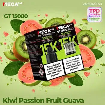 MEGABAR GT15000 Prefilled Pods – Kiwi Passion Fruit Guava (2+10ml) kaufen