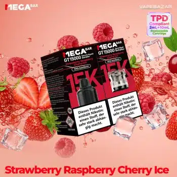MEGABAR GT15000 Prefilled Pods – Strawberry Raspberry Cherry Ice (2+10ml) kaufen