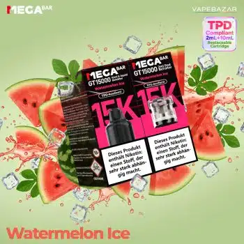 MEGABAR GT15000 Prefilled Pods – Watermelon Ice (2+10ml) kaufen
